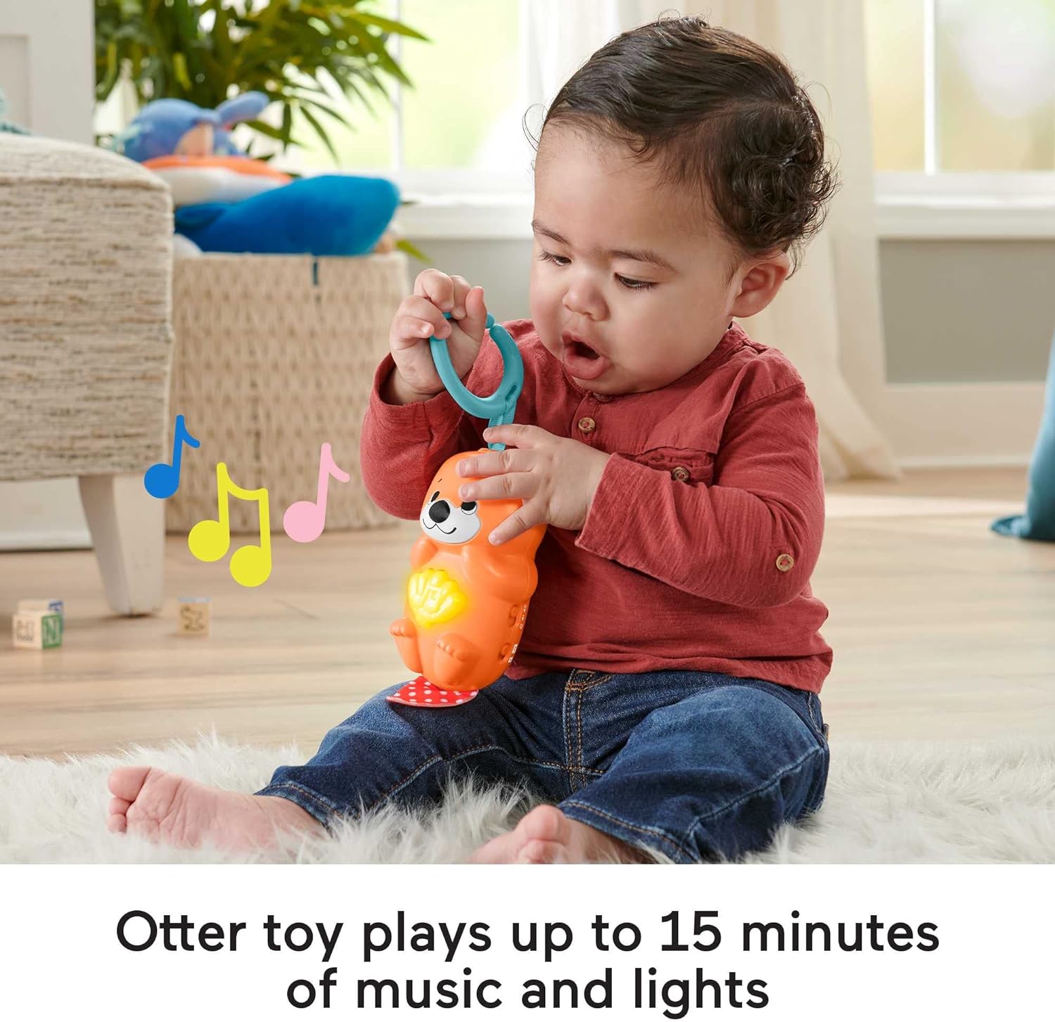 Fisher-Price 3-in-1 Baby Gym Newborn Playset with Sensory Toys Lights and Sounds for Tummy Time, Music Glow and Grow Gym, HBP41