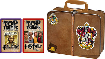 Top Trumps Harry Potter Gryffindor Collectors Tin Card Game, Board the Hogwarts Express with Goblet of Fire and Prisoner of Azkaban, educational gift and toy for boys and girls Aged 6 plus