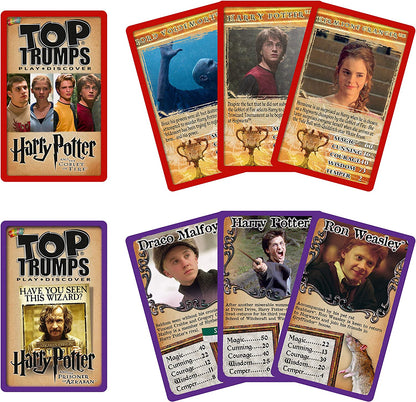 Top Trumps Harry Potter Gryffindor Collectors Tin Card Game, Board the Hogwarts Express with Goblet of Fire and Prisoner of Azkaban, educational gift and toy for boys and girls Aged 6 plus