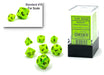 Dice Set - 10mm Vortex Bright Green/Black Plastic Polyhedral Dice Set - Dungeons and Dragons D & D DND TTRPG Dice - Includes 7 Dice - D4 D6 D8 D10 D12 D20 D%,CHX20430
