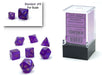 Chessex Dice Set – 10mm Borealis Purple/Gold Luminary Polyhedral Dice Set – Dungeons and Dragons D&D DND TTRPG Dice – Includes 7 Dice - D4 D6 D8 D10 D12 D20 D% (CHX20587