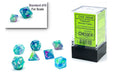Chessex Dice Set – 10mm Festive Waterlily/White Polyhedral Dice Set – Dungeons and Dragons D&D DND TTRPG Dice – Includes 7 Dice - D4 D6 D8 D10 D12 D20 D% (CHX20546)