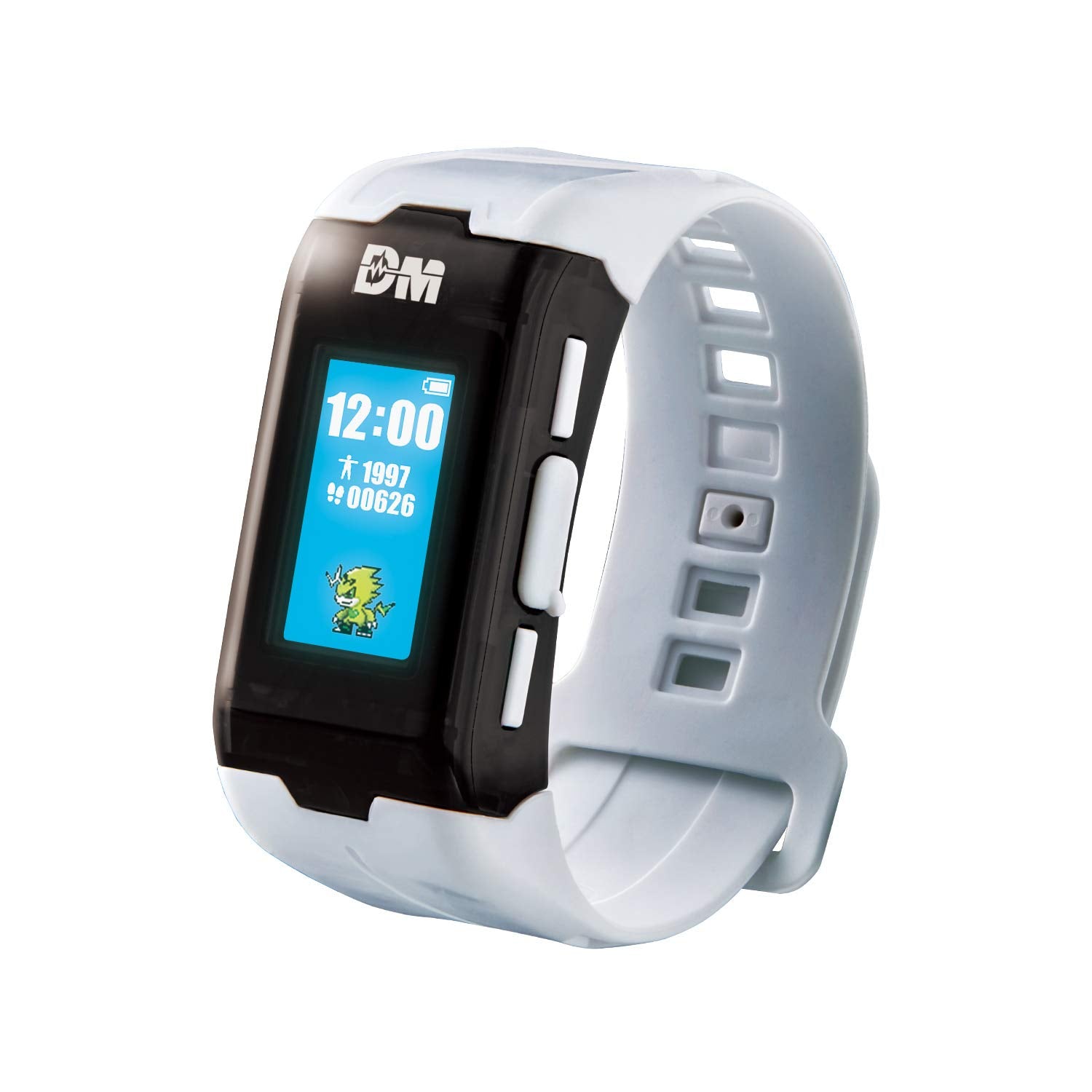 Digimon Vital Bracelet | Interactive Fitness Tracker Watch with Step Counter, Heart Rate Monitor, Digital Watch and Virtual Pet | Train your Digimon and Battle your Friends | Colour White (FREE APP) W