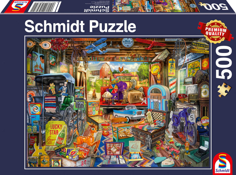 Schmidt | Garage Car Boot Sale - 500 Pieces | Adult Jigsaw Puzzle | Ages 12+