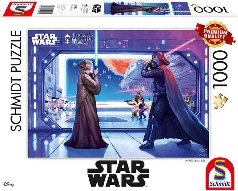 Schmidt Spiele, Thomas Kinkade: Disney Star Wars Obi Wan's Final Battle (1000 pc), Puzzle, Ages 12+ 1. Disney Disney Star Wars Obi Wan's Final Battle