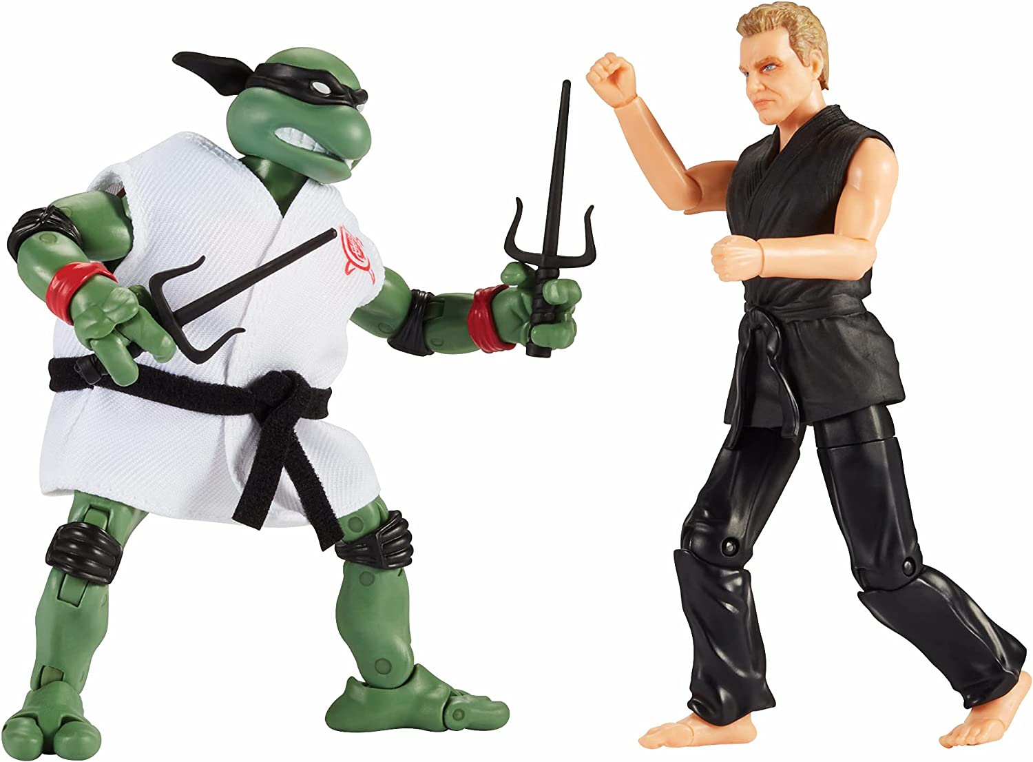 Turtles TU401000 TMNT Cobra Kai 2-Packs Raph vs John Kreese, Multi Colour
