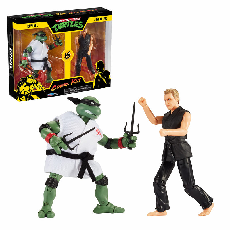 Turtles TU401000 TMNT Cobra Kai 2-Packs Raph vs John Kreese, Multi Colour