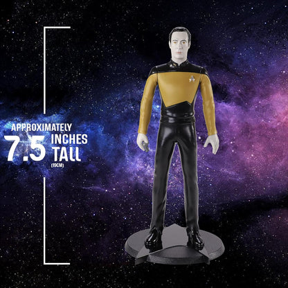 BendyFigs The Noble Collection Star Trek Data - 7.5in (19cm) Noble Toys Bendable Figure Posable Collectible Doll Figures With Stand