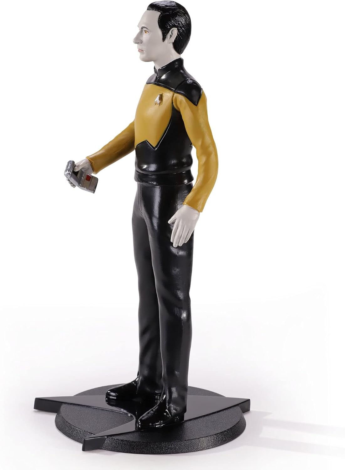 BendyFigs The Noble Collection Star Trek Data - 7.5in (19cm) Noble Toys Bendable Figure Posable Collectible Doll Figures With Stand
