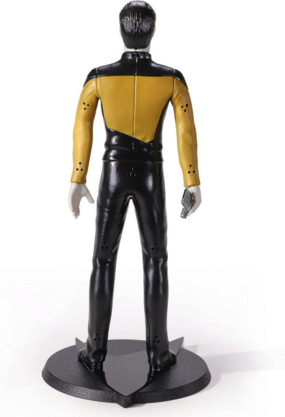 BendyFigs The Noble Collection Star Trek Data - 7.5in (19cm) Noble Toys Bendable Figure Posable Collectible Doll Figures With Stand