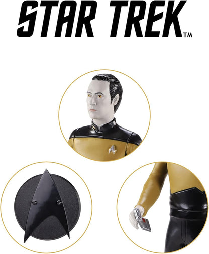 BendyFigs The Noble Collection Star Trek Data - 7.5in (19cm) Noble Toys Bendable Figure Posable Collectible Doll Figures With Stand