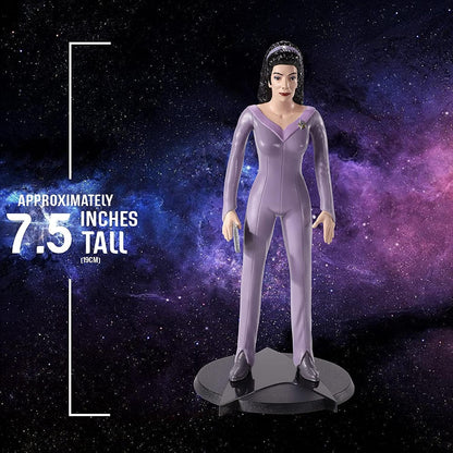 The Noble Collection Star Trek Bendyfigs Troi - 7.5in (19cm) Noble Toys Bendable Figure Posable Collectible Doll Figures With Stand, Multicolor, NN1509