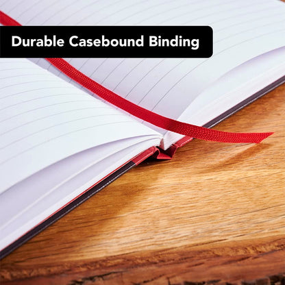 Oxford Black n' Red Single Cash Ruled Casebound A5 Notebook, 192 Pages,Black/Red (Pack of 2