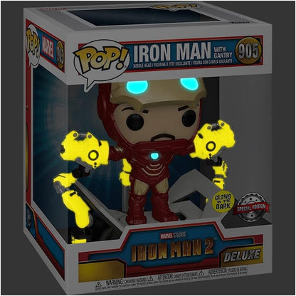 Marvel POP IRON MAN 2 IRON MAN MKIV W/GANTRY PX GID DLX VIN FIG