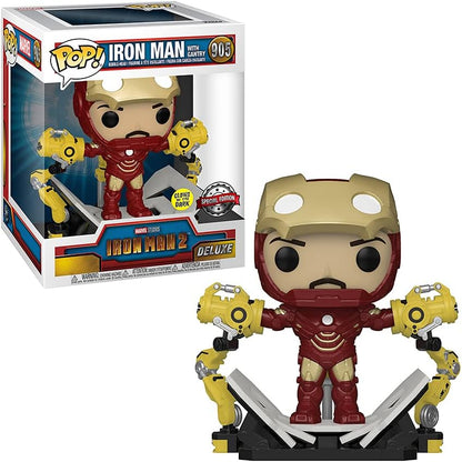 Marvel POP IRON MAN 2 IRON MAN MKIV W/GANTRY PX GID DLX VIN FIG