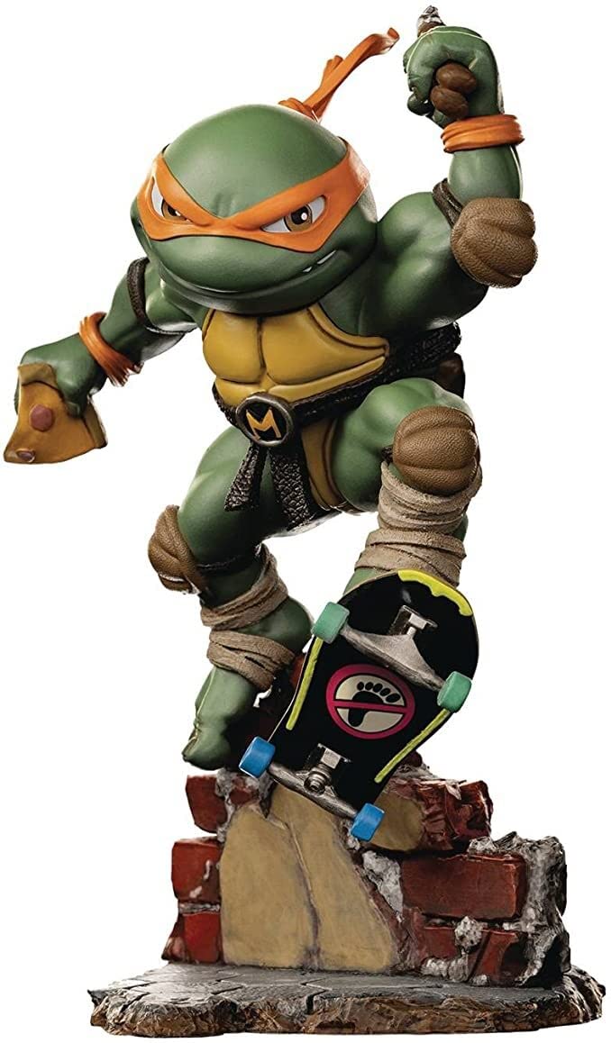 Iron Studios NICKEL61922-MC TMNT MICHELANGELO MINICO Statues, Multicolour Standard
