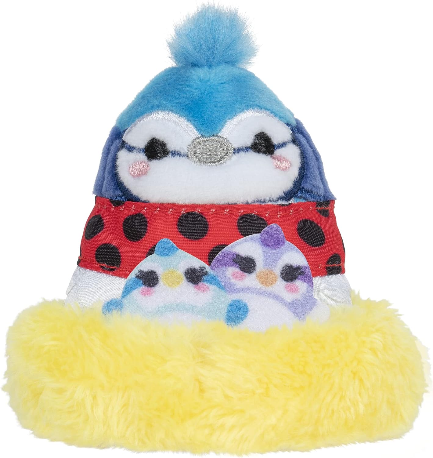 Squishville SQM0209 Deluxe Tiptop Treehouse Includes 2-Inch Babs The Blue Jay Plush, Ladybug Dress, Bird’s Nest & Treehouse Playscene-Toys for Kids, Multi, Play Scene Squishville TipTop Treehouse Deluxe Play Scene