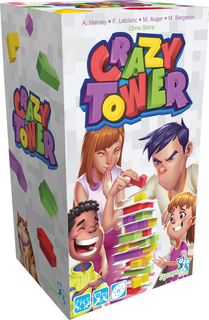 Synapses Games | Crazy Tower | Board Game | Ages 8+ | 1-4 Players | 15 Minutes Playing Time