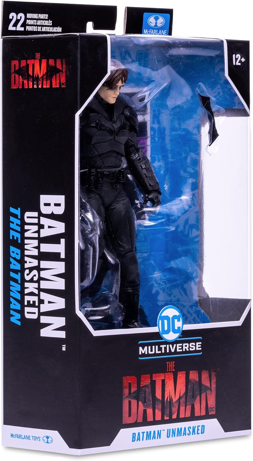 McFarlane Multiverse Unmasked Batman Movie 7" Action Figure with Accessories, Multicolor Batman Unmasked