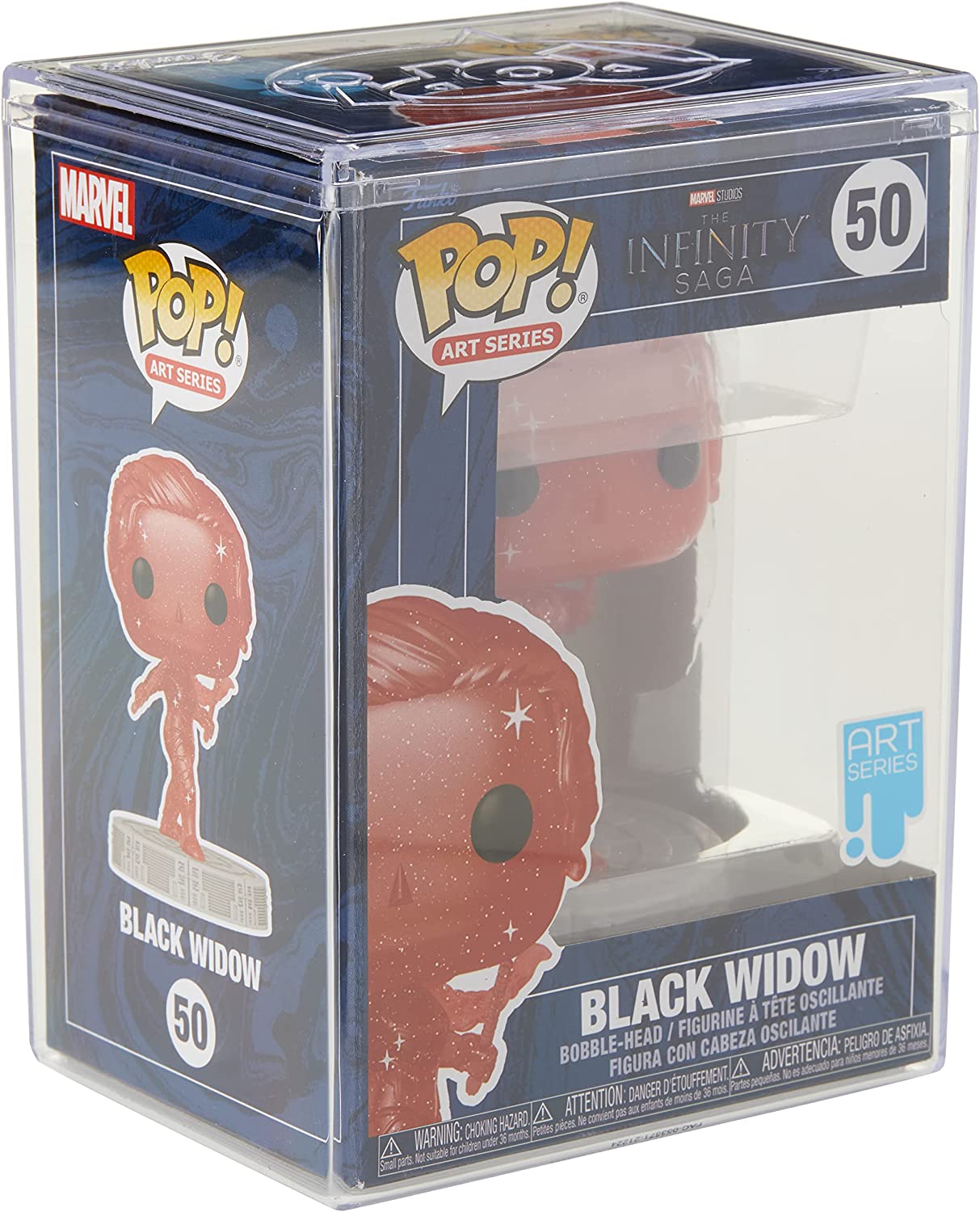 Funko POP! Artist Series: Marvel Infinity Saga - Black Widow - Red - Collectable Vinyl Figure - Includes Premium Plastic Protector Display Case - Gift Idea - Official Merchandise