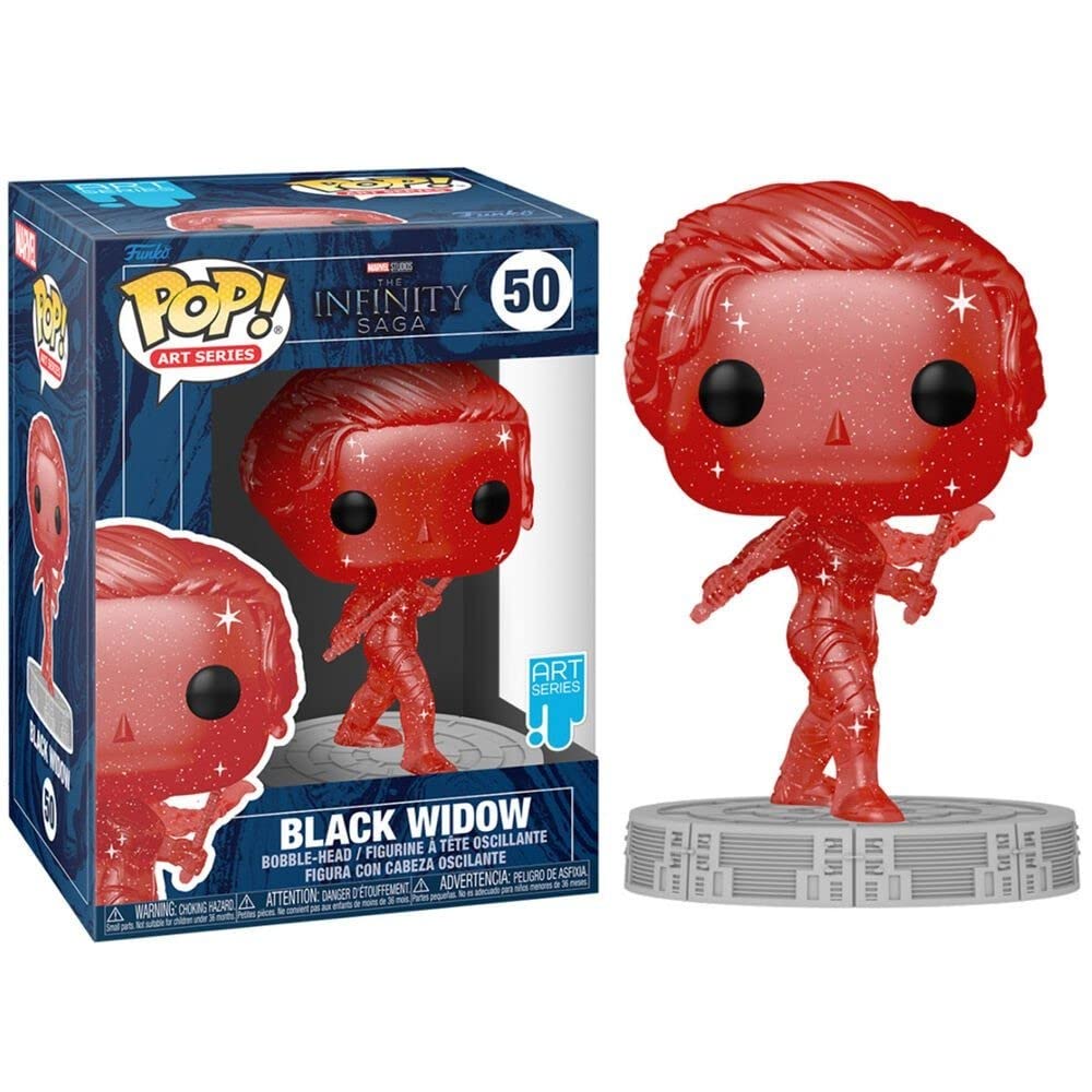 Funko POP! Artist Series: Marvel Infinity Saga - Black Widow - Red - Collectable Vinyl Figure - Includes Premium Plastic Protector Display Case - Gift Idea - Official Merchandise
