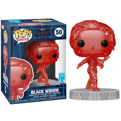 Funko POP! Artist Series: Marvel Infinity Saga - Black Widow - Red - Collectable Vinyl Figure - Includes Premium Plastic Protector Display Case - Gift Idea - Official Merchandise