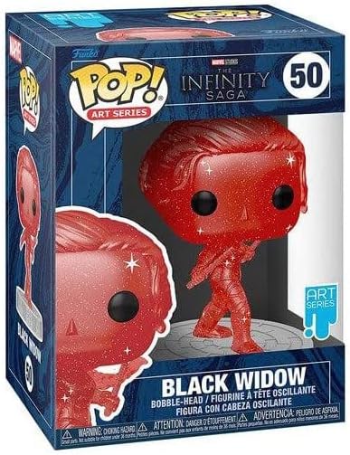 Funko POP! Artist Series: Marvel Infinity Saga - Black Widow - Red - Collectable Vinyl Figure - Includes Premium Plastic Protector Display Case - Gift Idea - Official Merchandise