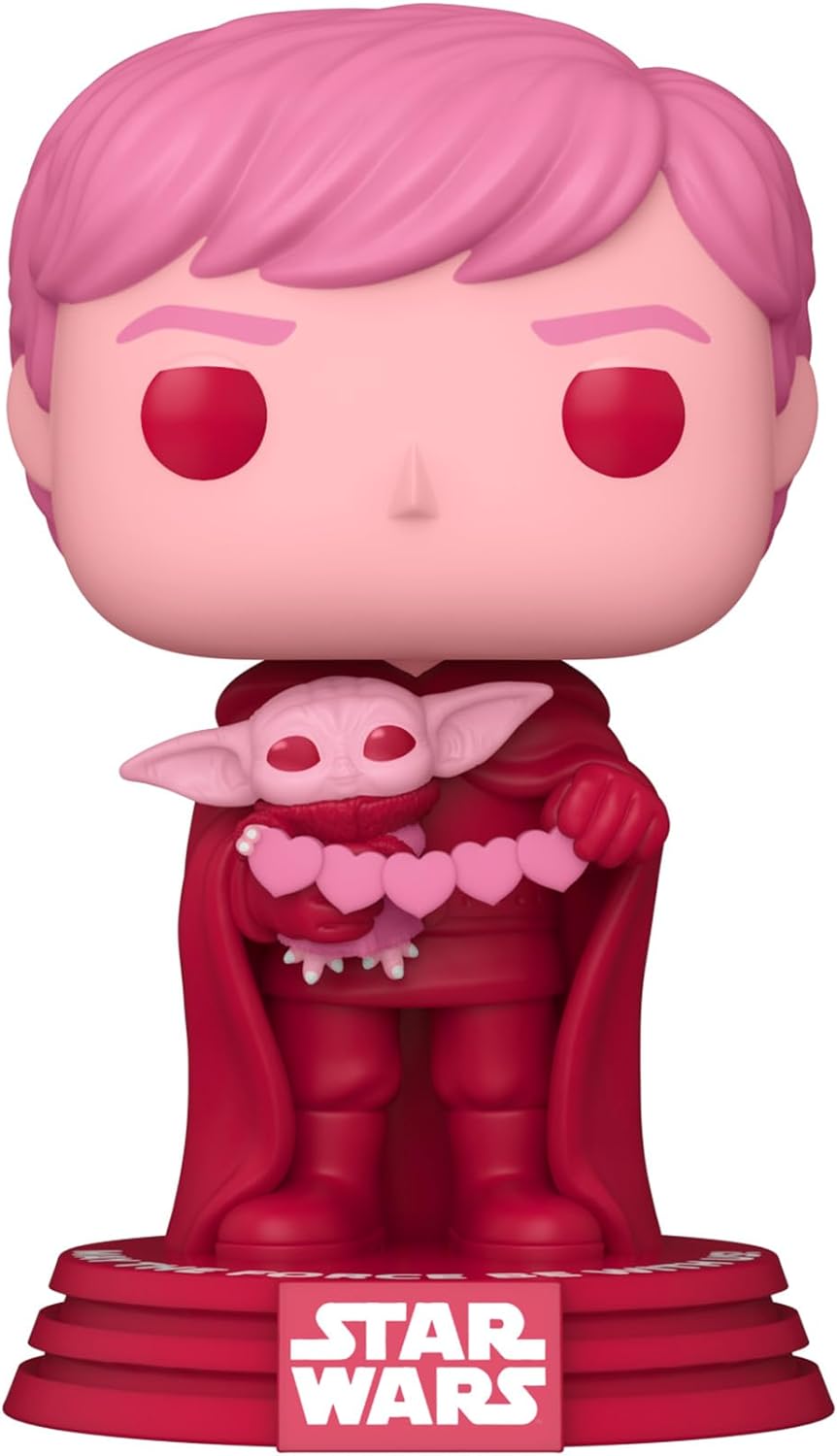 Funko Pop! Star Wars: Valentines - Luke Skywalker & Grogu (the Child, Baby Yoda) - (Grogu (the Child, Baby Yoda), Baby Yoda) - Star Wars: the Mandalorian - Collectable Vinyl Figure - Gift Idea