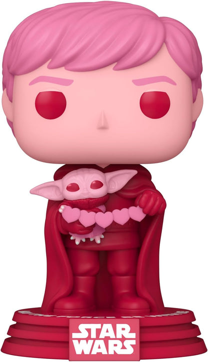 Funko Pop! Star Wars: Valentines - Luke Skywalker & Grogu (the Child, Baby Yoda) - (Grogu (the Child, Baby Yoda), Baby Yoda) - Star Wars: the Mandalorian - Collectable Vinyl Figure - Gift Idea