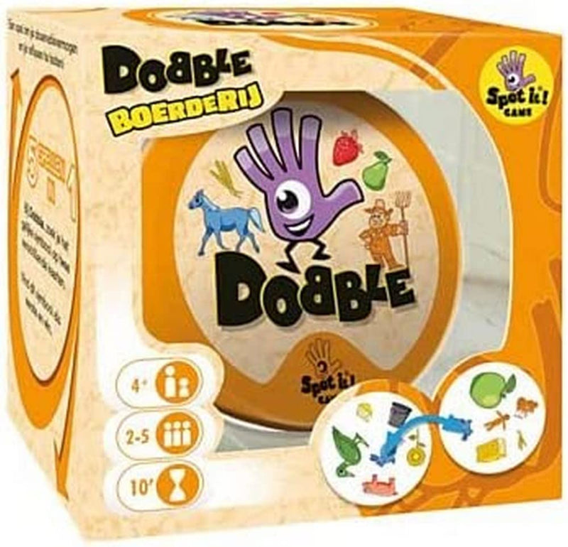 Dobble Boerderij - Kaartspel - 5 spelletjes in 1