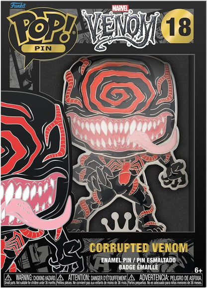 Loungefly POP! Large Enamel Pin MARVEL: VENOM CORRUPTED - Venom - Marvel Comics Enamel Pins - Cute Collectable Novelty Brooch - for Backpacks & Bags - Gift Idea - Official Merchandise