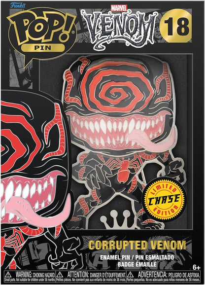 Loungefly POP! Large Enamel Pin MARVEL: VENOM CORRUPTED - Venom - Marvel Comics Enamel Pins - Cute Collectable Novelty Brooch - for Backpacks & Bags - Gift Idea - Official Merchandise