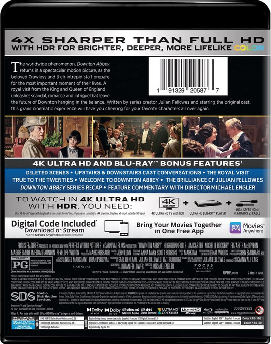 Downton Abbey (Movie, 2019) - (4K Ultra HD + Blu-ray + Digital)