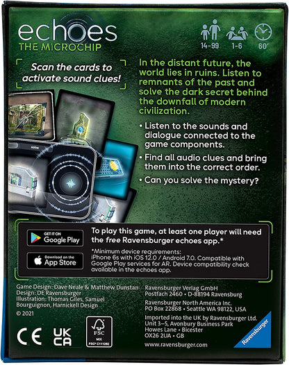 Ravensburger Echoes The Microchip - Immersive Audio Murder Mystery Party Game for Adults Age 14 Years Up - 1 to 6 Players