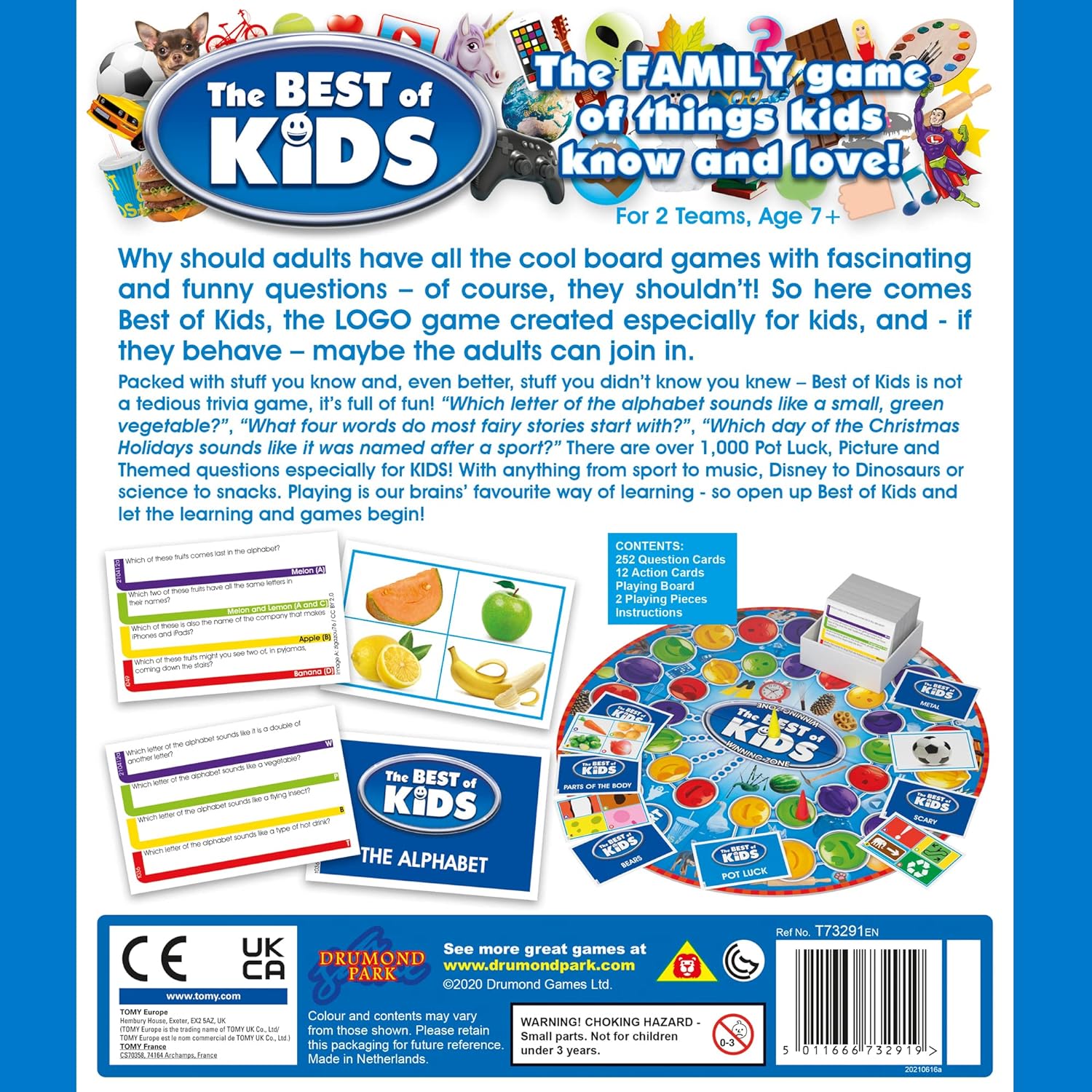 Drumond Park LOGO Best of Kids Board Game, Board Game for Kids, Family Kids Board Game, for Children, Family Board Games for Adults and Kids Suitable From 7 Years+ Multicoloured,T73291