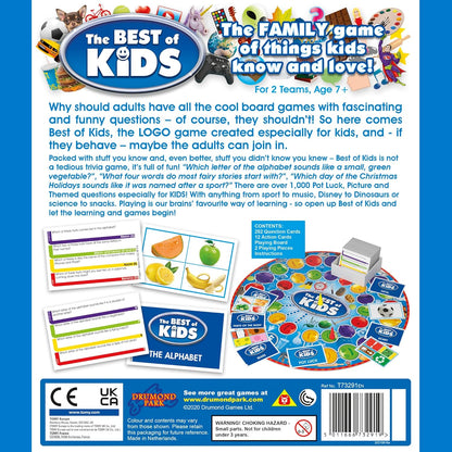 Drumond Park LOGO Best of Kids Board Game, Board Game for Kids, Family Kids Board Game, for Children, Family Board Games for Adults and Kids Suitable From 7 Years+ Multicoloured,T73291