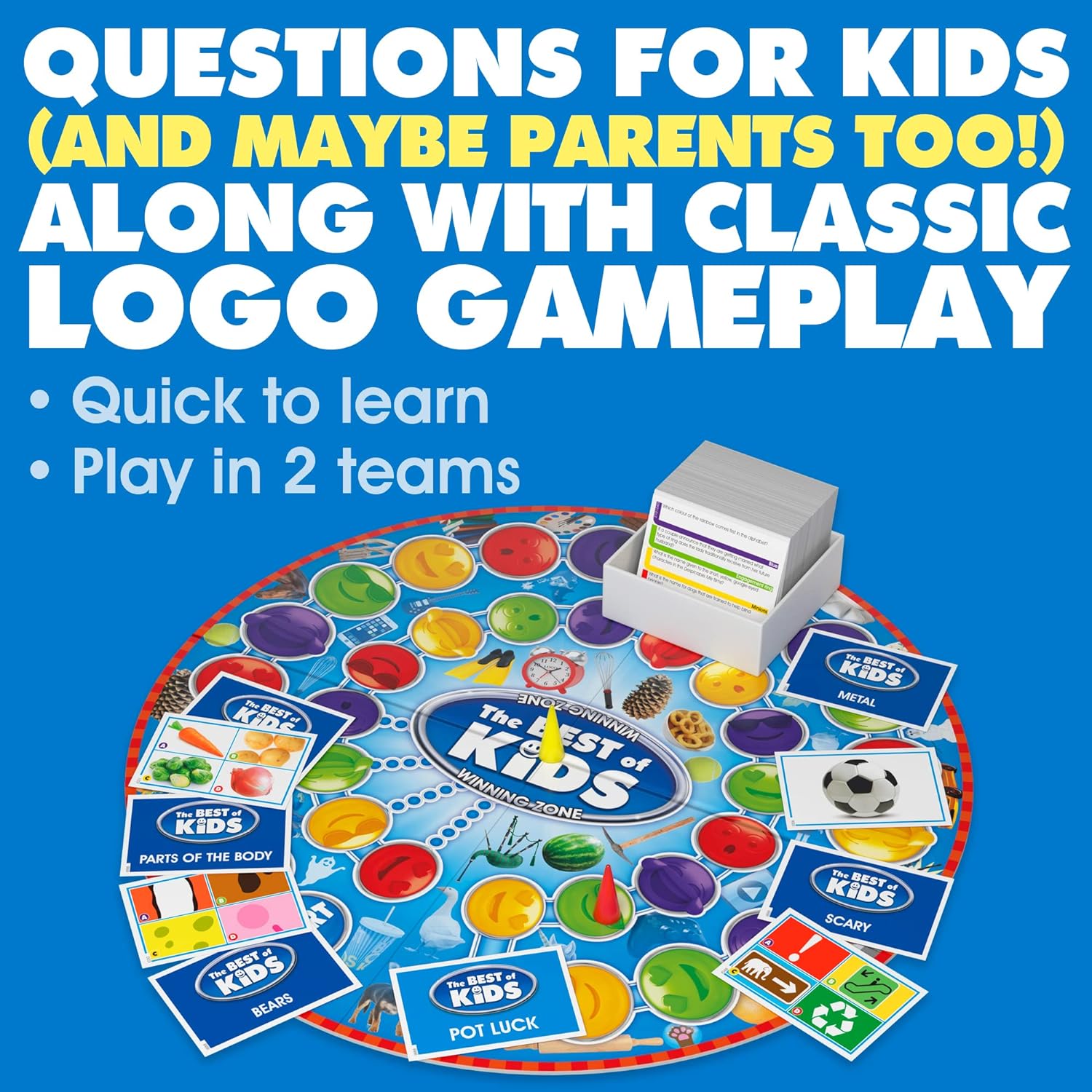 Drumond Park LOGO Best of Kids Board Game, Board Game for Kids, Family Kids Board Game, for Children, Family Board Games for Adults and Kids Suitable From 7 Years+ Multicoloured,T73291
