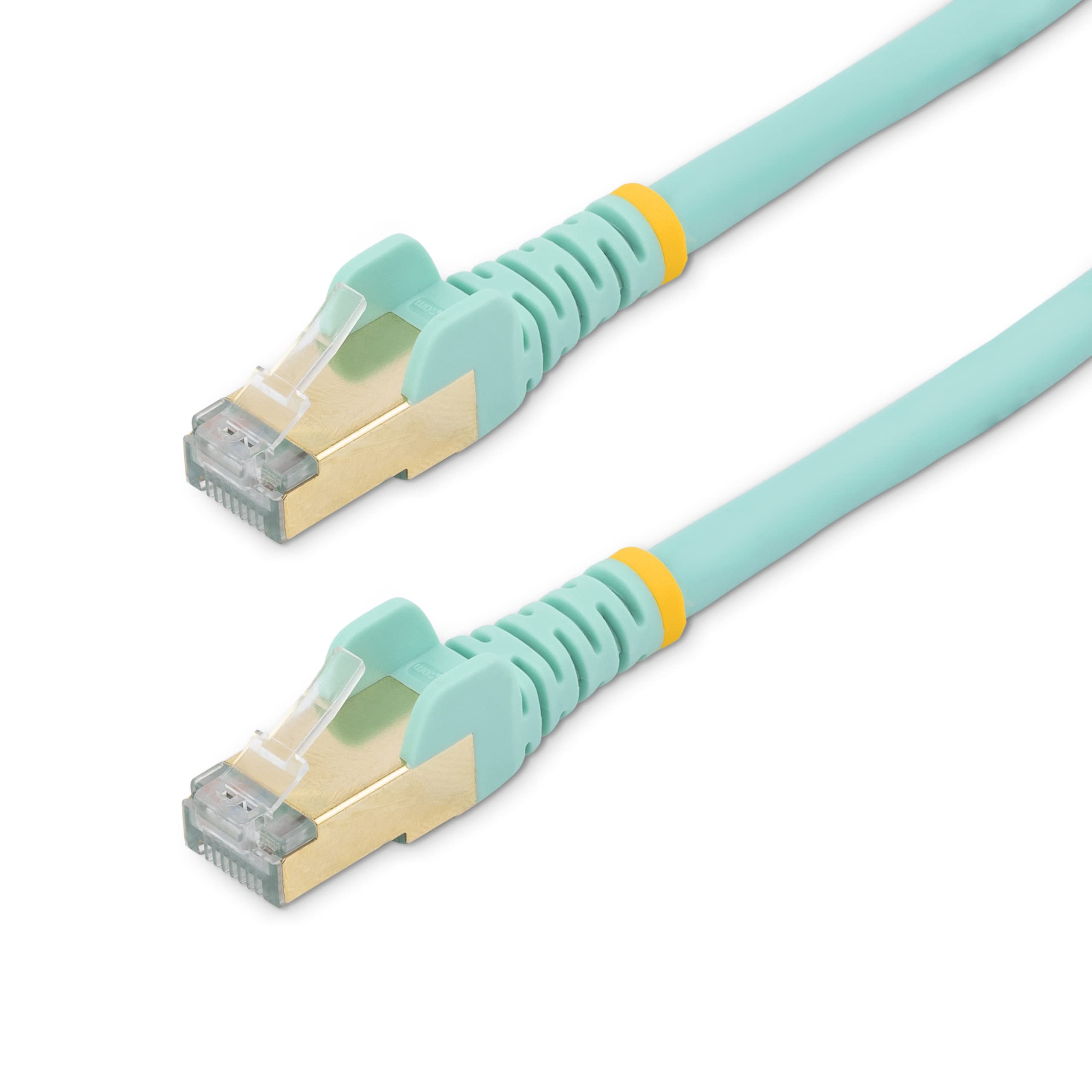 StarTech.com 10m CAT6a Ethernet Cable - Aqua - RJ45 Snagless Connectors - CAT6a STP Cord - Copper Wire - Network Cable (6ASPAT10MAQ)