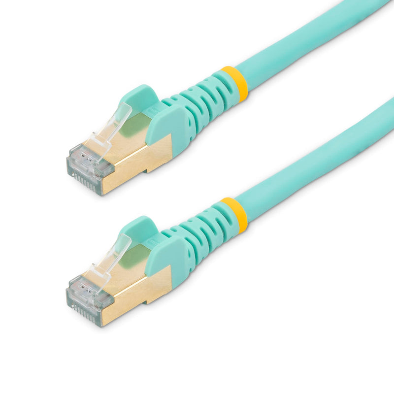 StarTech.com 10m CAT6a Ethernet Cable - Aqua - RJ45 Snagless Connectors - CAT6a STP Cord - Copper Wire - Network Cable (6ASPAT10MAQ)