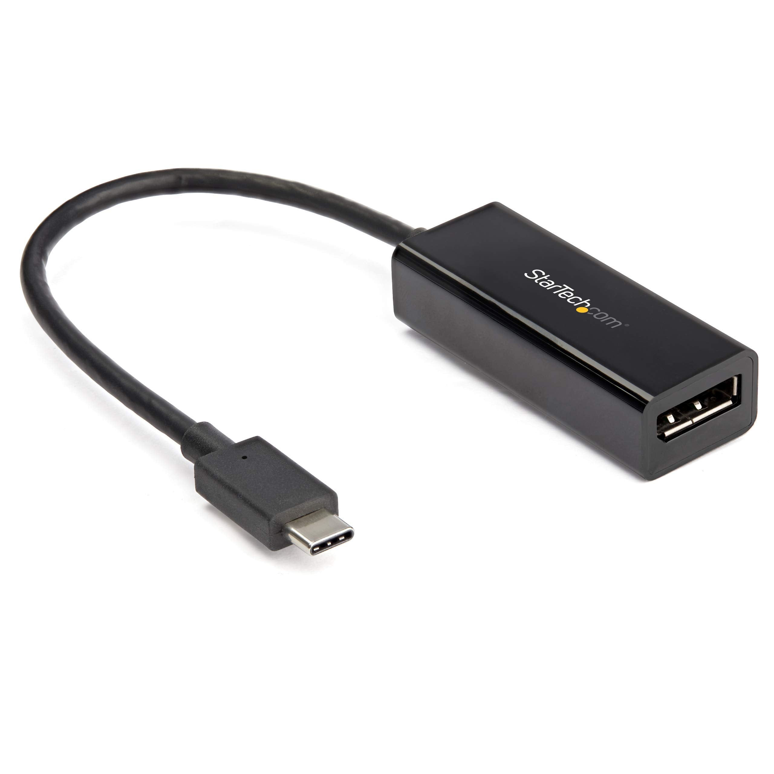 StarTech.com USB C to DisplayPort Adapter - 8K/5K/4K USB Type C to DP 1.4 Alt Mode Video Converter - HBR3/DSC/HDR - 8K 60Hz Thunderbolt 3 Compatible DisplayPort Monitor Display Adapter (CDP2DP14B