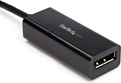 StarTech.com USB C to DisplayPort Adapter - 8K/5K/4K USB Type C to DP 1.4 Alt Mode Video Converter - HBR3/DSC/HDR - 8K 60Hz Thunderbolt 3 Compatible DisplayPort Monitor Display Adapter (CDP2DP14B