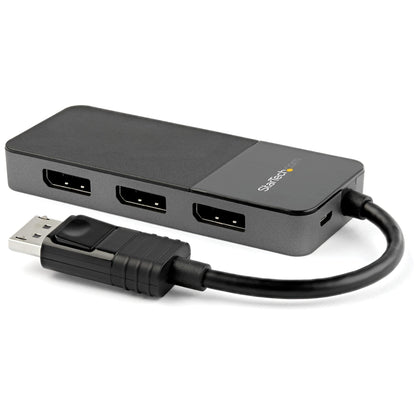 StarTech.com 3-Port DisplayPort 1.4 Splitter, DisplayPort to 3x DP Multi-Monitor Adapter, Triple 4K Computer MST Hub, USB Bus-Powered, Windows Only (MST14DP123DP
