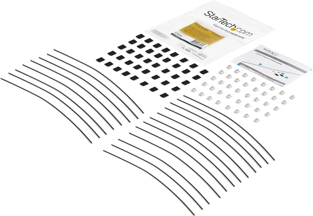 StarTech.com 20-Pack Security Cable Tethers for Adapters & Dongles - Universal Cable Adapter Tether - Tether Cables - Adjustable Length Anti-Theft Cable Tether Lock Kit - Steel (CONNLOCKPK20