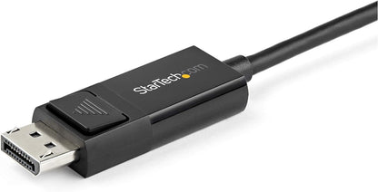 StarTech.com 3.3ft (1m) USB C to DisplayPort 1.2 Cable 4K 60Hz - Bidirectional DP to USB-C or USB-C to DP Reversible Video Adapter Cable - HBR2/HDR - USB Type C/TB3 Monitor Cable (CDP2DP1MBD