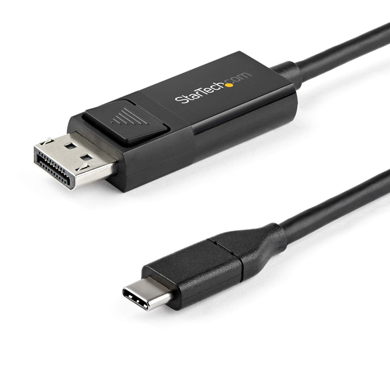 StarTech.com 3.3ft (1m) USB C to DisplayPort 1.2 Cable 4K 60Hz - Bidirectional DP to USB-C or USB-C to DP Reversible Video Adapter Cable - HBR2/HDR - USB Type C/TB3 Monitor Cable (CDP2DP1MBD