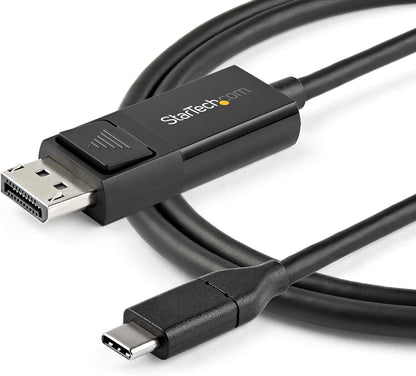 StarTech.com 3.3ft (1m) USB C to DisplayPort 1.2 Cable 4K 60Hz - Bidirectional DP to USB-C or USB-C to DP Reversible Video Adapter Cable - HBR2/HDR - USB Type C/TB3 Monitor Cable (CDP2DP1MBD