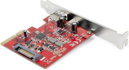StarTech.com 2-Port 10Gbps USB-A & USB-C PCIe Card - USB 3.1 Gen 2 PCI Express Type C/A Host Controller Card Adapter - USB 3.2 Gen 2x1 PCIe Expansion Add-On Card - Windows, macOS, Linux (PEXUSB311AC3