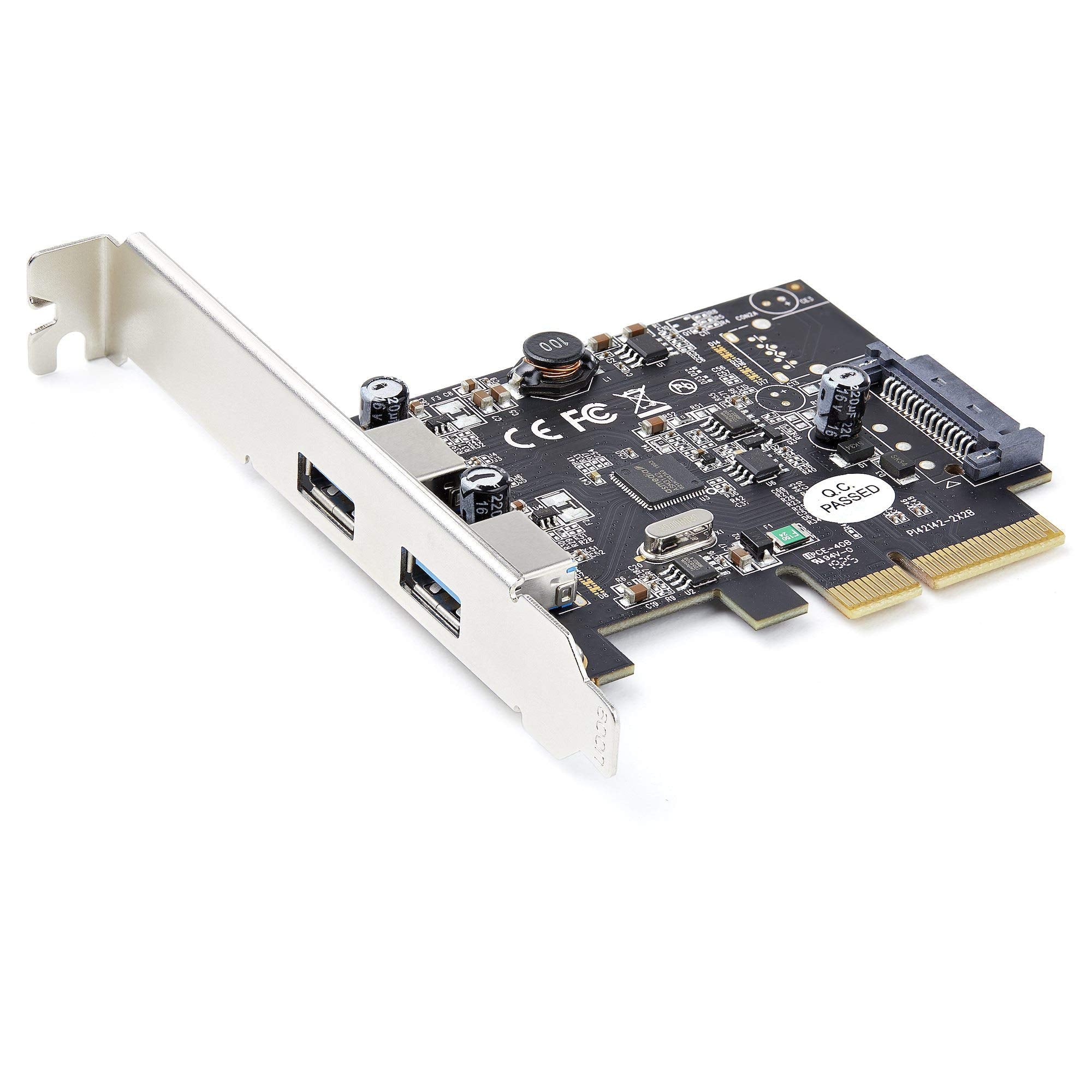 StarTech.com 2-Port USB PCIe Card with 10Gbps/port - USB 3.1/3.2 Gen 2 Type-A PCI Express 3.0 x2 Host Controller Expansion Card - Add-On Adapter Card - Full/Low Profile - Windows & Linux (PEXUSB312A3