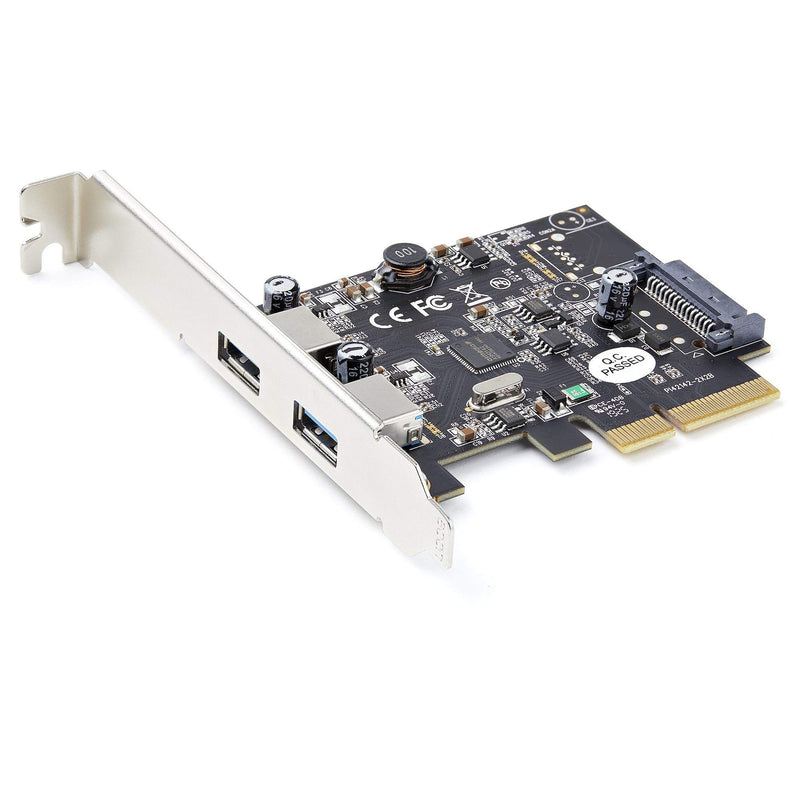 StarTech.com 2-Port USB PCIe Card with 10Gbps/port - USB 3.1/3.2 Gen 2 Type-A PCI Express 3.0 x2 Host Controller Expansion Card - Add-On Adapter Card - Full/Low Profile - Windows & Linux (PEXUSB312A3