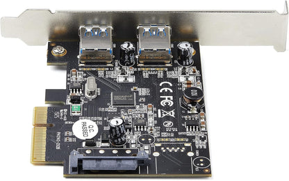 StarTech.com 2-Port USB PCIe Card with 10Gbps/port - USB 3.1/3.2 Gen 2 Type-A PCI Express 3.0 x2 Host Controller Expansion Card - Add-On Adapter Card - Full/Low Profile - Windows & Linux (PEXUSB312A3